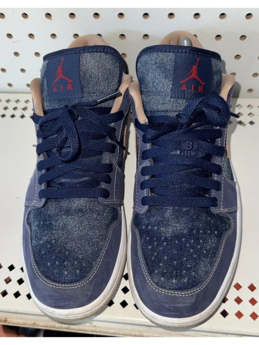Air Jordan 1 Low SE Denim Mens Athletic Basketball Shoes Size 9 Blue DH1259-400